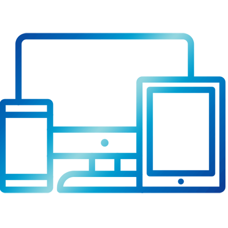Icon: desktop, tablet and cellphone